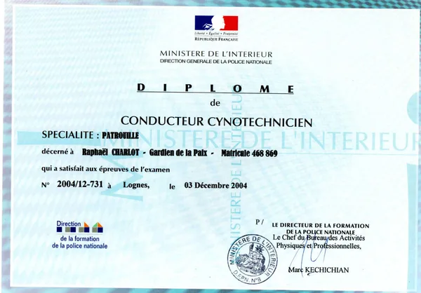 Diplôme Conducteur DI